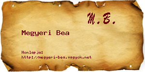 Megyeri Bea névjegykártya